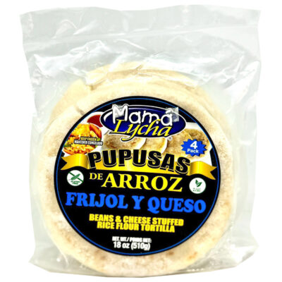 MAMA LYCHA PUPUSA DE ARROZ FRIJOL Y QUESO PRECOCIDA (4 PK) 12/18 OZ
