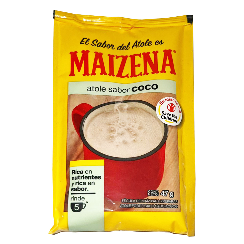 Maizena Atole 6-Pack Variety – Chocolate, Vanilla, Strawberry, Coconut – 47g Each